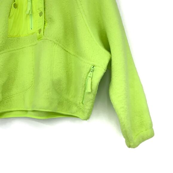 FP MOVEMENT Hit The Slopes Fleece Pullover Jacket Neon Yellow Highlighter XS - Picture 3 of 10